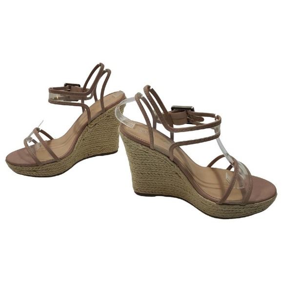 Bella~Vita ~Woman Size 8.5W~ Transparent Man Made Materials Wedge Sandals NEW. - Picture 13 of 15